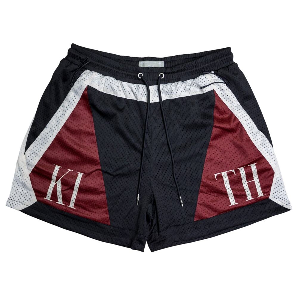 Kith Mesh Turbo Short Black Red Off White Size XL